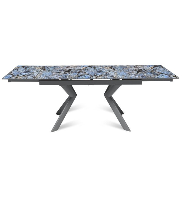Стол раскладной Бридж (140+40+40), керамика глянцевая Lemurian Blue