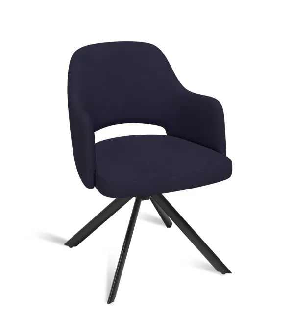 Стул с подлокотниками Вильям поворотный 360 ПРО, бархат 81 / опора эллипс