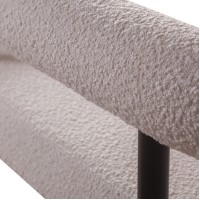 Кресло Бигги, букле Turin ivory / опоры черные