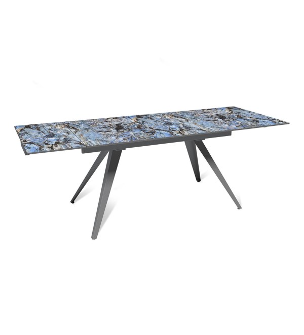 Стол раскладной Асти (140+40+40), керамика глянцевая Lemurian Blue