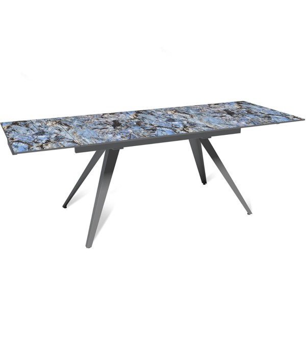 Стол раскладной Асти (140+40+40), керамика глянцевая Lemurian Blue