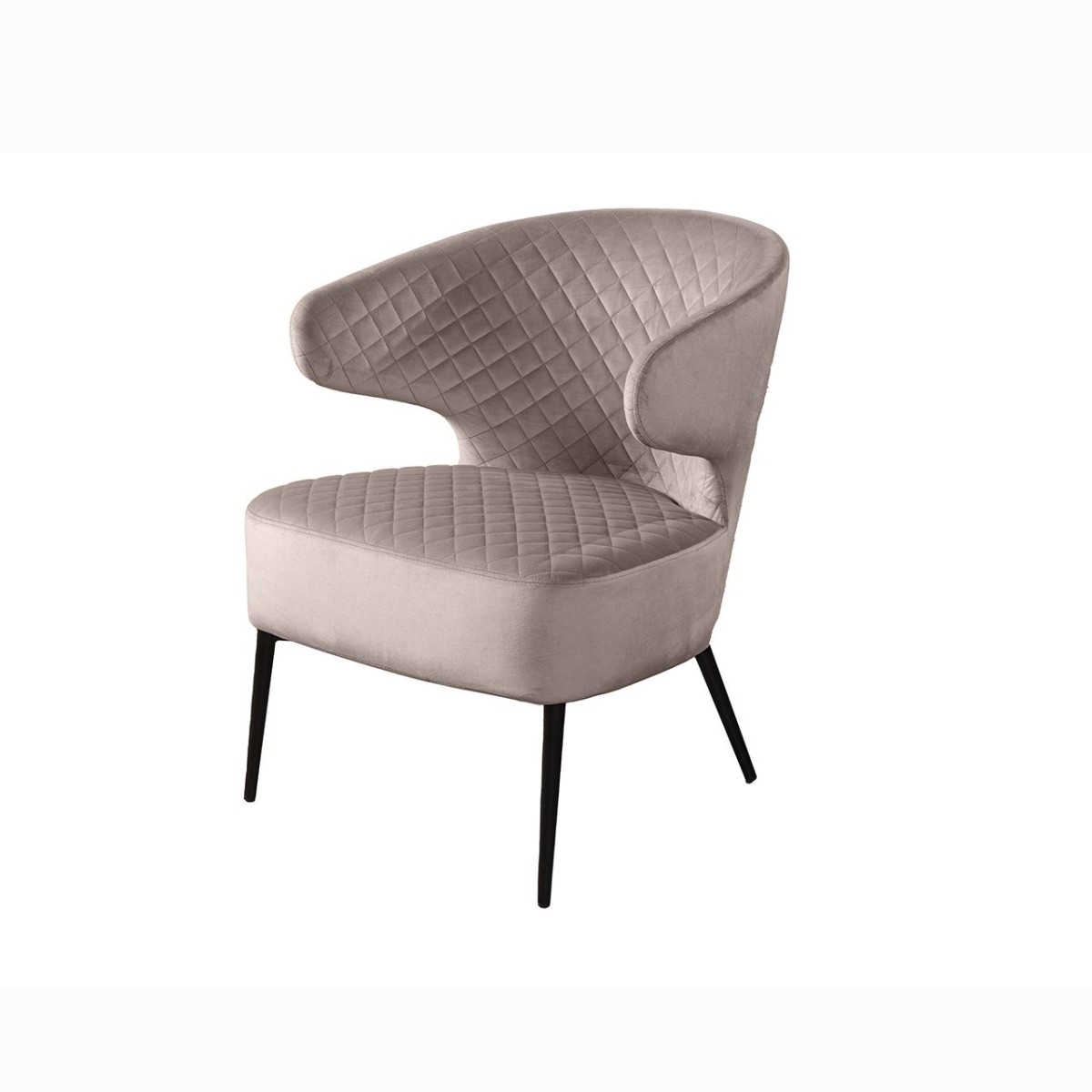 Кресло Ричард ромб, бархат пепельно-бежевый 25