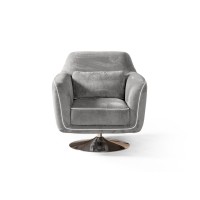 Кресло Марко, искусственная замша Breeze silver