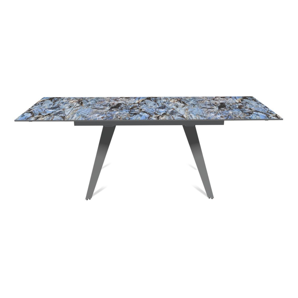 Стол раскладной Рейн (140+40+40), керамика глянцевая Lemurian Blue