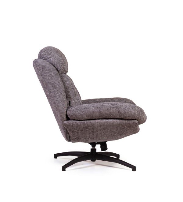 Кресло качалка с оттоманкой Магнус, серый