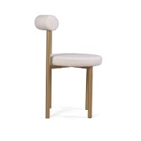 Стул Бигги, букле Turin ivory / опоры золото