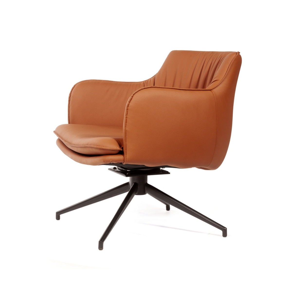 Лаунж кресло София, иск.кожа терракот