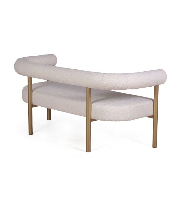 Диван Бигги, букле Turin ivory / опоры золото
