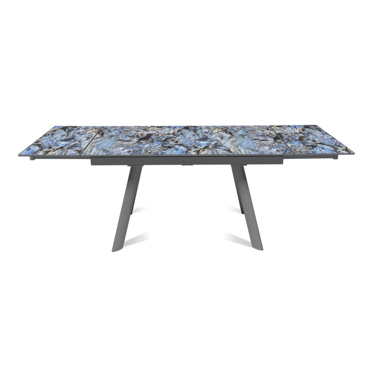 Стол раскладной Стоун (140+40+40), керамика глянцевая Lemurian blue