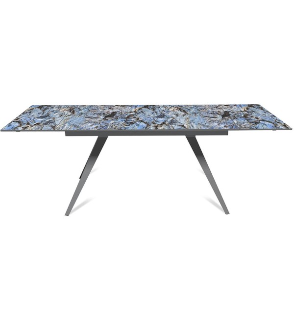 Стол раскладной Асти (140+40+40), керамика глянцевая Lemurian Blue