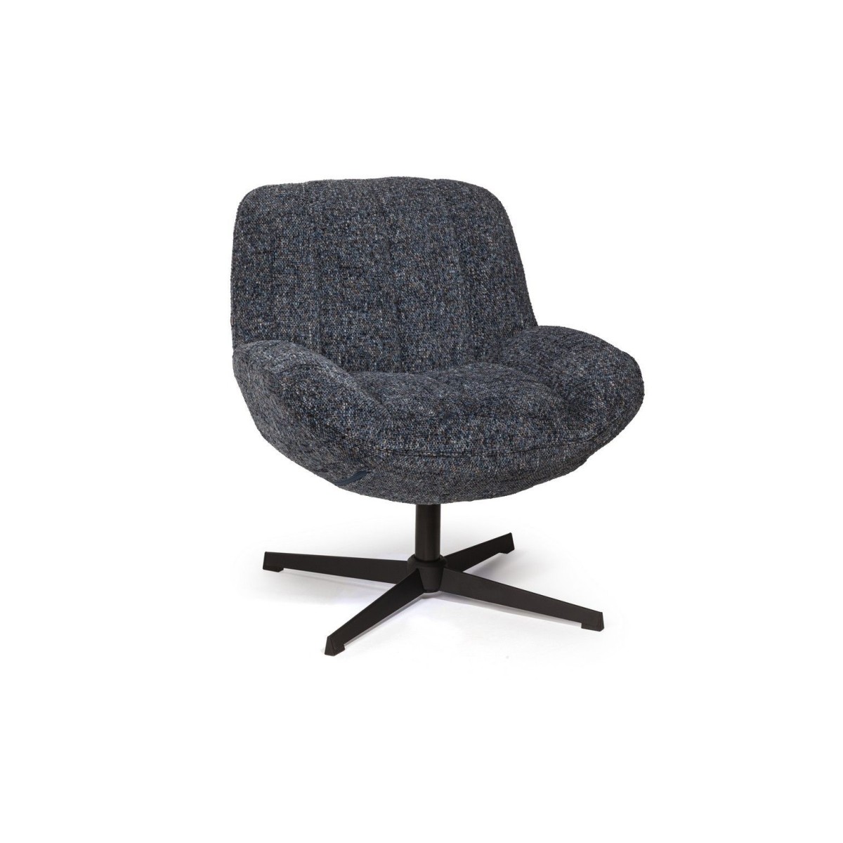 Кресло с кручением Матео, букле биколорный синий