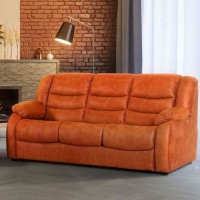 Ридберг диван-кровать прямой замша рыжий