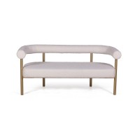 Диван Бигги, букле Turin ivory / опоры золото