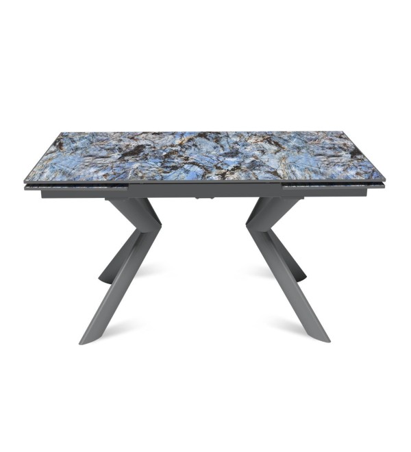 Стол раскладной Бридж (140+40+40), керамика глянцевая Lemurian Blue