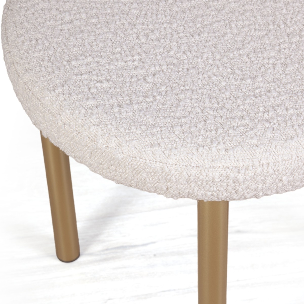 Стул Бигги, букле Turin ivory / опоры золото