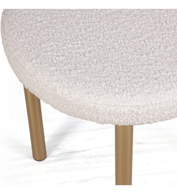 Стул Бигги, букле Turin ivory / опоры золото
