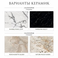 Стол круглый Айкон 100, керамика глянцевая, черная