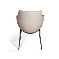Стул с подлокотниками София, иск.кожа soft-touch, серый