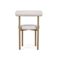 Стул Бигги, букле Turin ivory / опоры золото