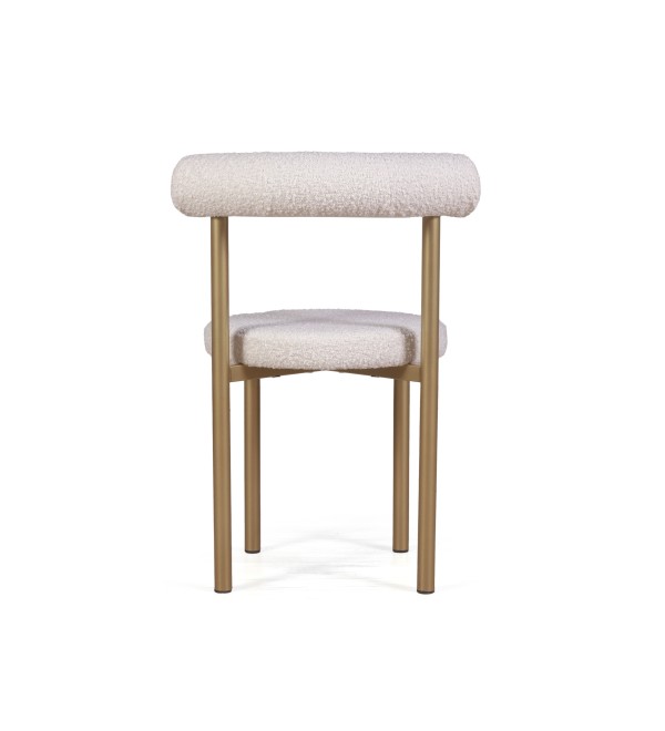 Стул Бигги, букле Turin ivory / опоры золото