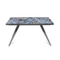 Стол раскладной Асти (140+40+40), керамика глянцевая Lemurian Blue
