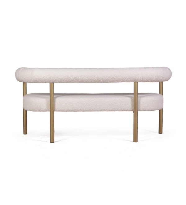 Диван Бигги, букле Turin ivory / опоры золото
