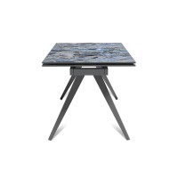 Стол раскладной Асти (140+40+40), керамика глянцевая Lemurian Blue