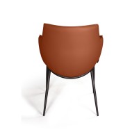 Стул с подлокотниками София, иск.кожа soft-touch, терракот
