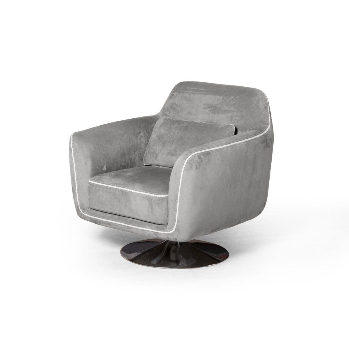 Кресло Марко, искусственная замша Breeze silver