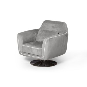 Кресло Марко, искусственная замша Breeze silver