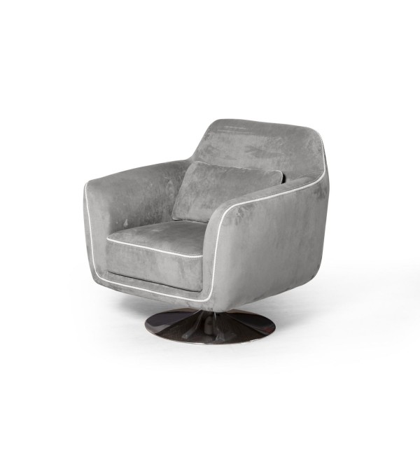 Кресло Марко, искусственная замша Breeze silver