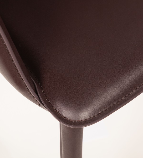 Стул  с подлокотниками Джио, кожа коричневый