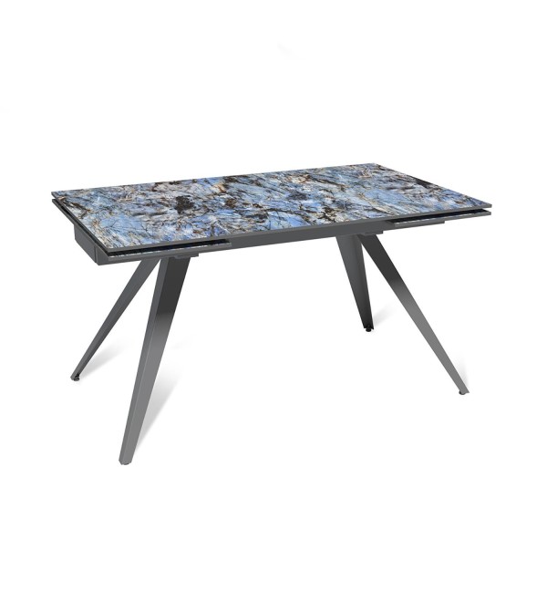 Стол раскладной Асти (140+40+40), керамика глянцевая Lemurian Blue