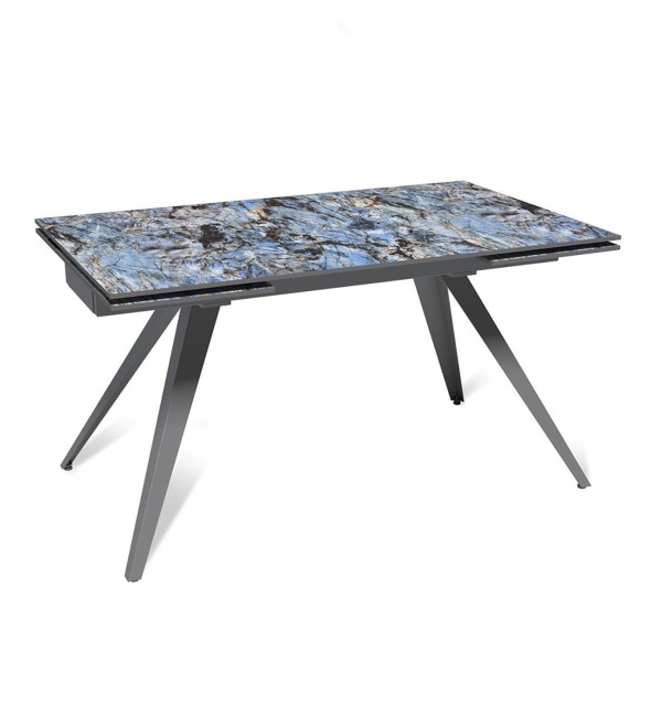 Стол раскладной Асти (140+40+40), керамика глянцевая Lemurian Blue