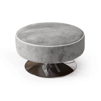 Кресло и пуф Марко, искусственная замша Breeze silver