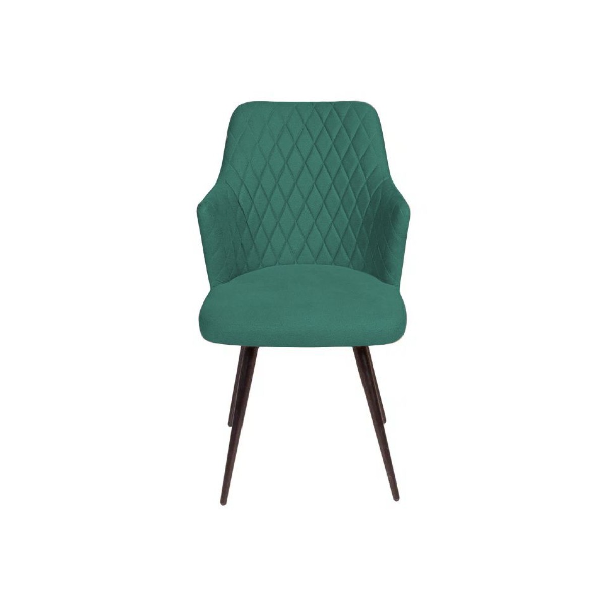 Стул поворотный на 90 градусов, функция возврата, антишум Хант ромб, бархат зеленый 19 / чёрный конус
