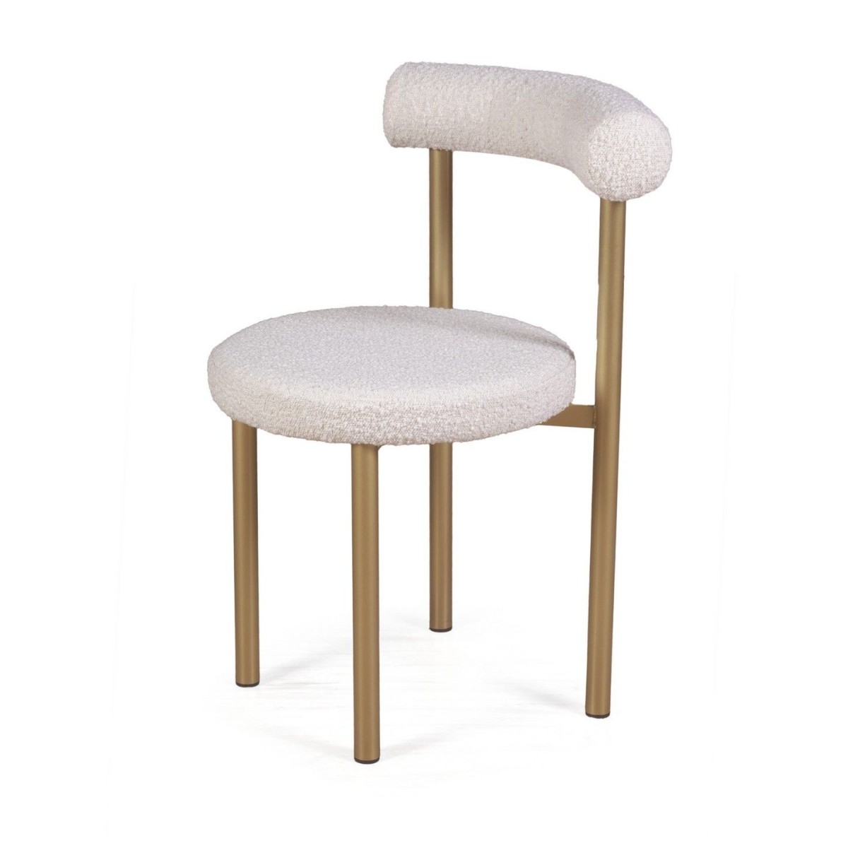 Стул Бигги, букле Turin ivory / опоры золото