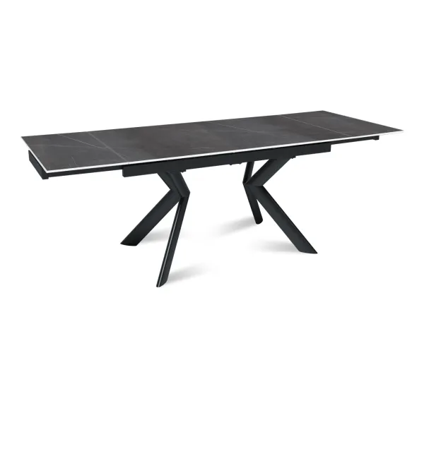 Стол раскладной Бридж (140+40+40), керамика Горный графит матовый