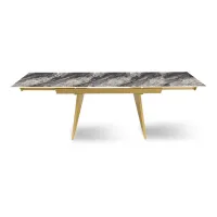 Стол раскладной Оригами (140+40+40), керамика Венецианский камень глянцевый