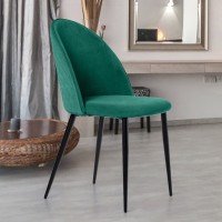 Стул Маркус, бархат зелёный 19