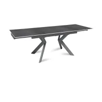 Стол раскладной Бридж (140+40+40), керамика Горный графит матовый