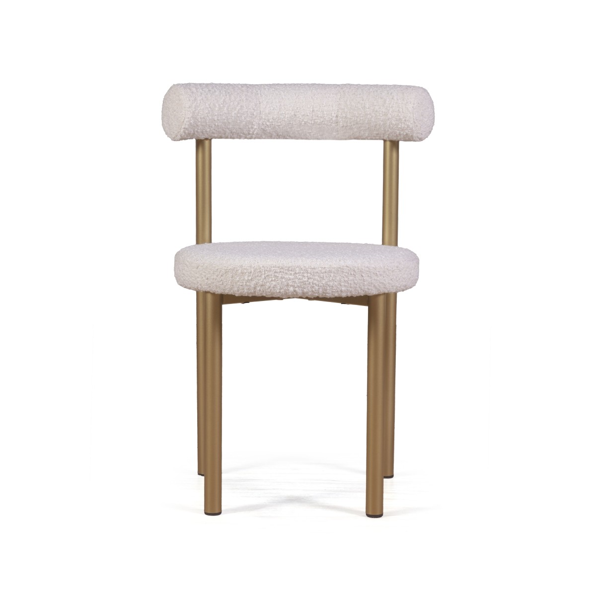 Стул Бигги, букле Turin ivory / опоры золото