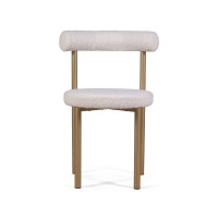 Стул Бигги, букле Turin ivory / опоры золото