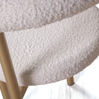 Стул Бигги, букле Turin ivory / опоры золото