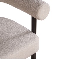 Диван Бигги, букле Turin ivory / опоры черные