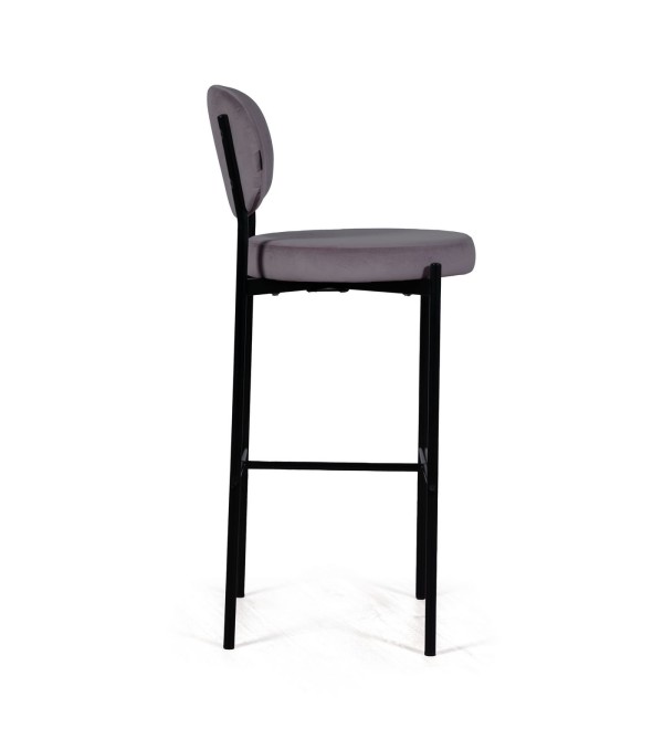 Стул барный Мейсон, бархат серый 27