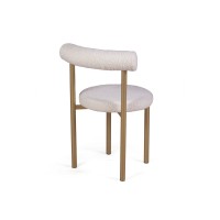 Стул Бигги, букле Turin ivory / опоры золото