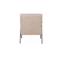 Кресло Энди с деревянными подлокотниками, шенилл Shantal beige