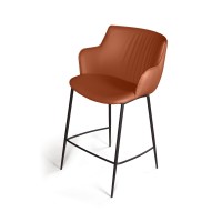 Стул полубарный София, иск.кожа soft-touch, терракот