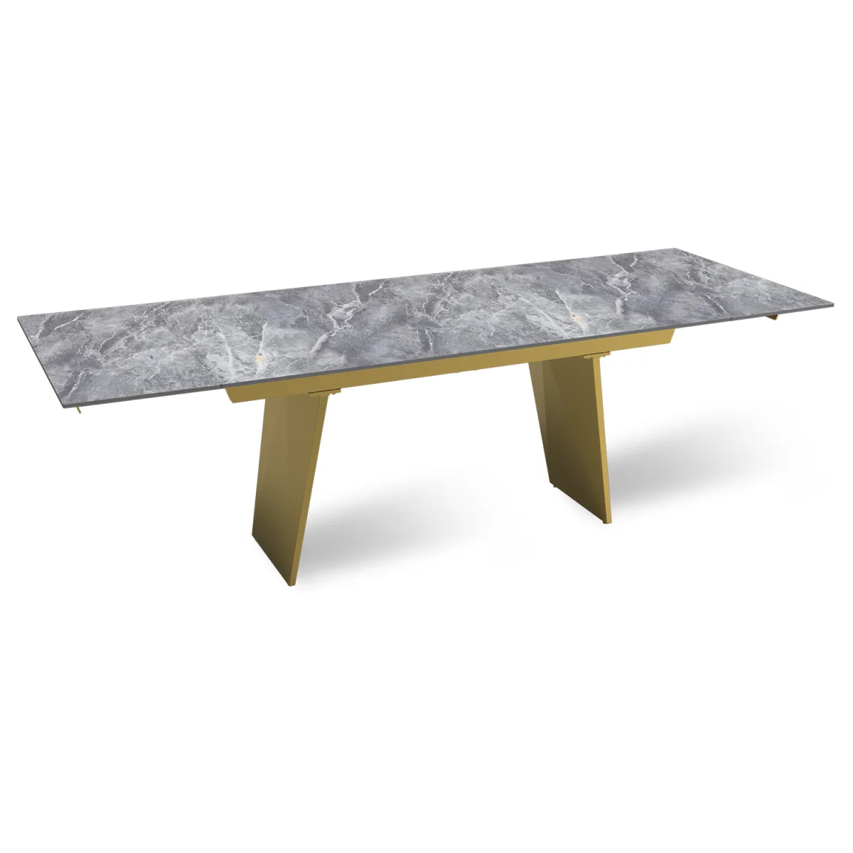Стол раскладной Оригами (160+40+40), керамика Боникс серый глянцевый